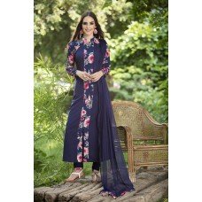 CTL-132 NAVY BLUE STYLISH PAKISTANI AND INDIAN STYLE SALWAR KAMEEZ